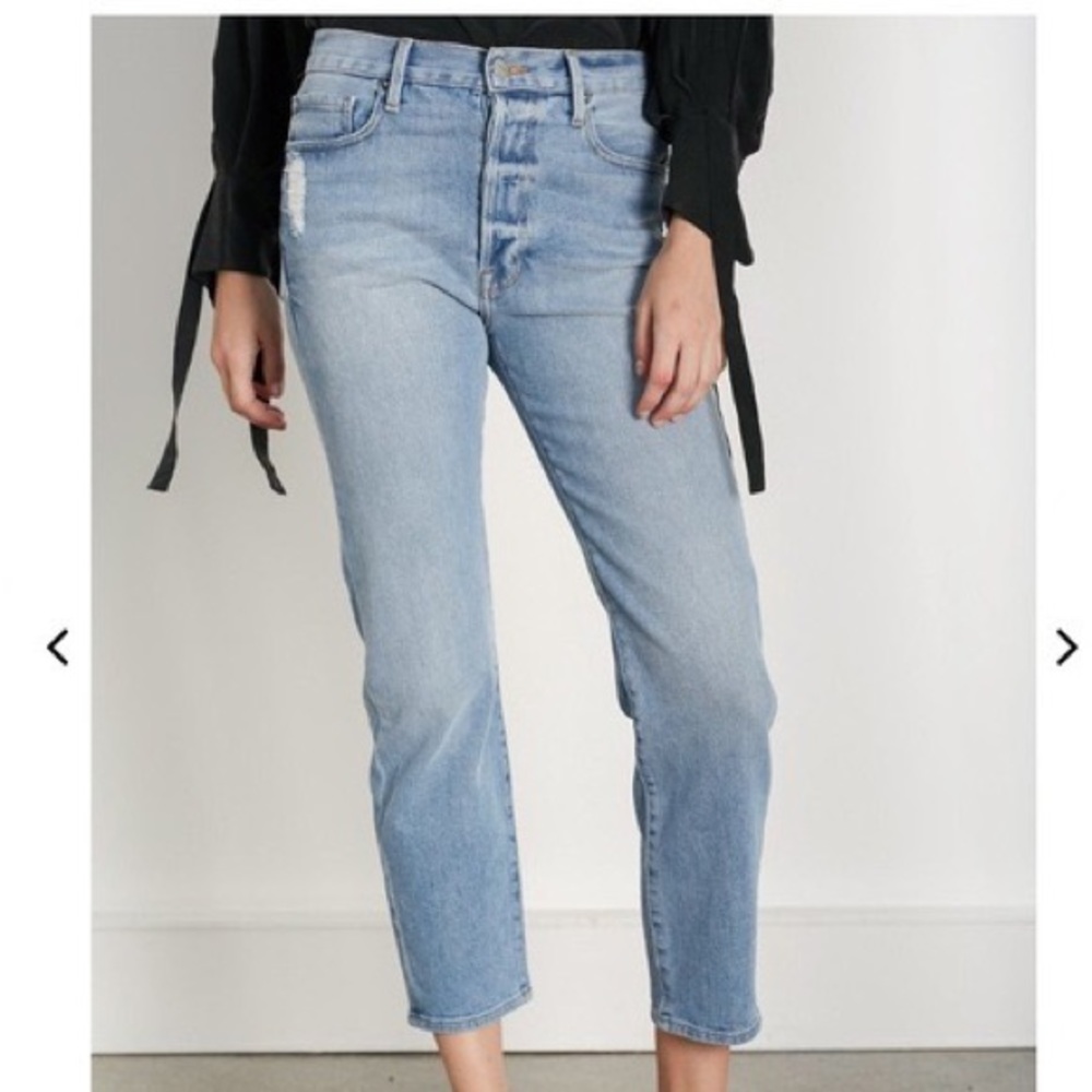 Frame Denim Light Blue Ankle Jeans